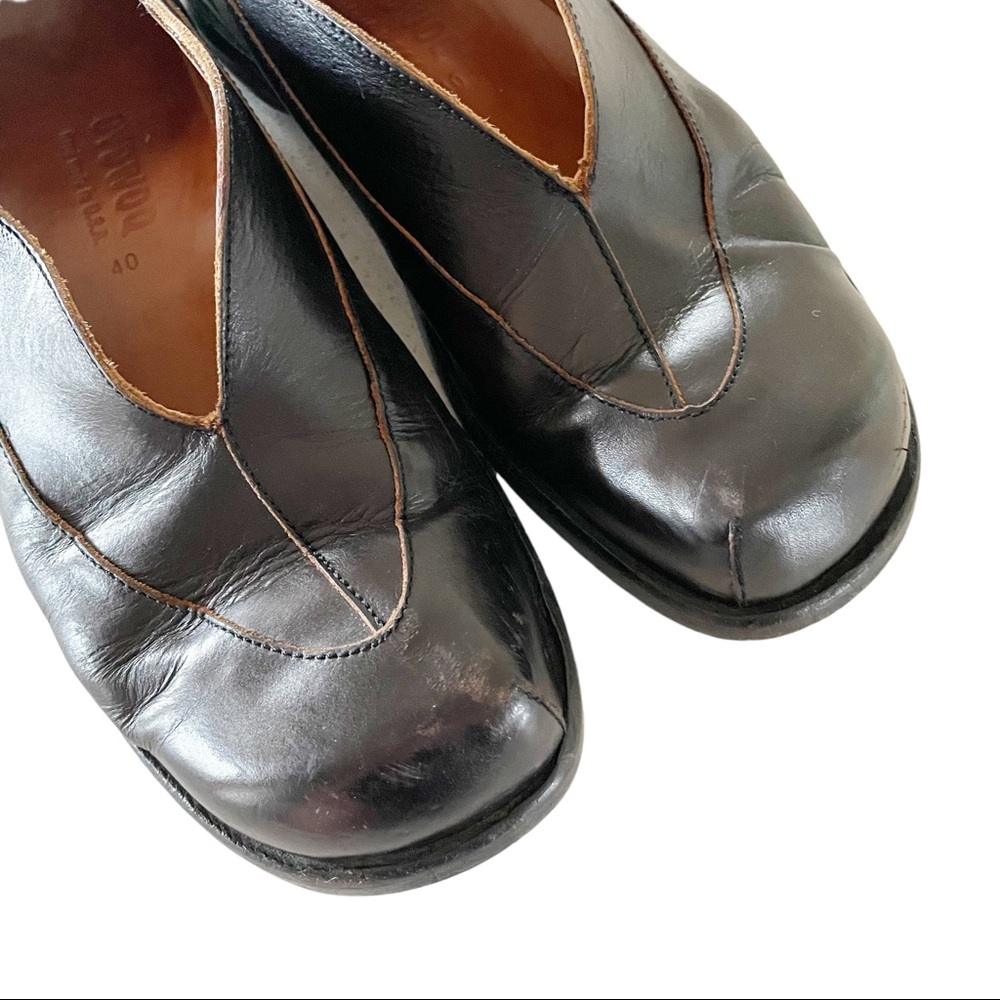 Cydwoq Women’s Size 40/9 black Slip on Mule Leather Black Well Mae in USA
